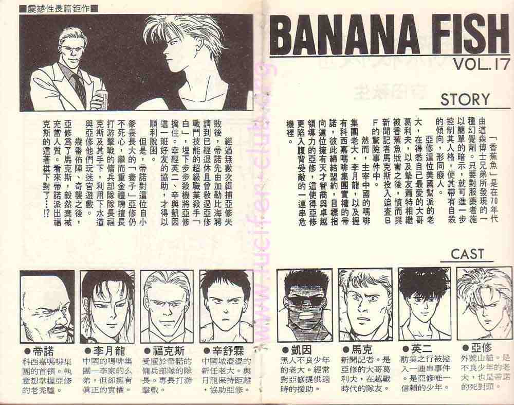 《战栗杀机》漫画 banana fish17卷