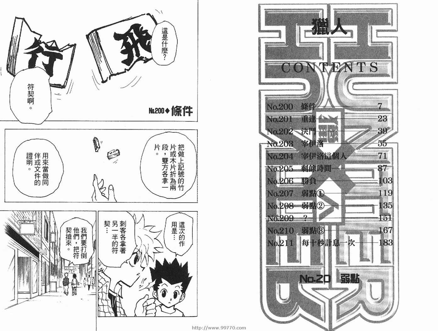 《HunterXHunter 猎人》漫画 猎人20卷