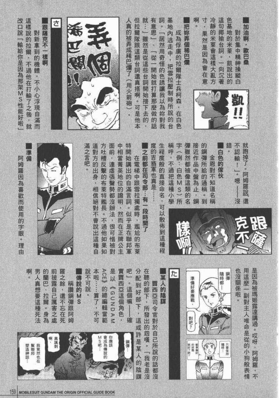 《机动战士高达THE ORIGIN》漫画 GUIDE BOOK