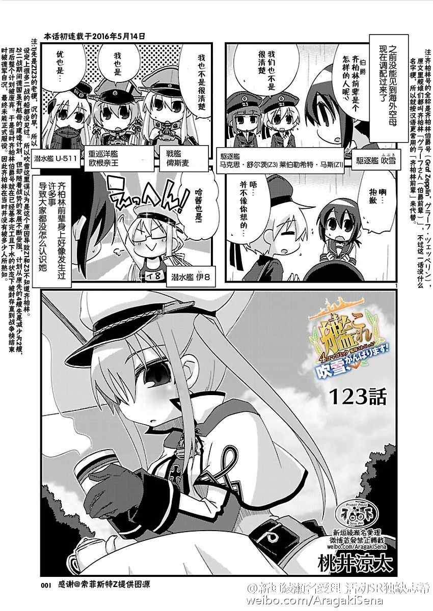 《-舰colle- 官方四格》漫画 舰colle四格 123话