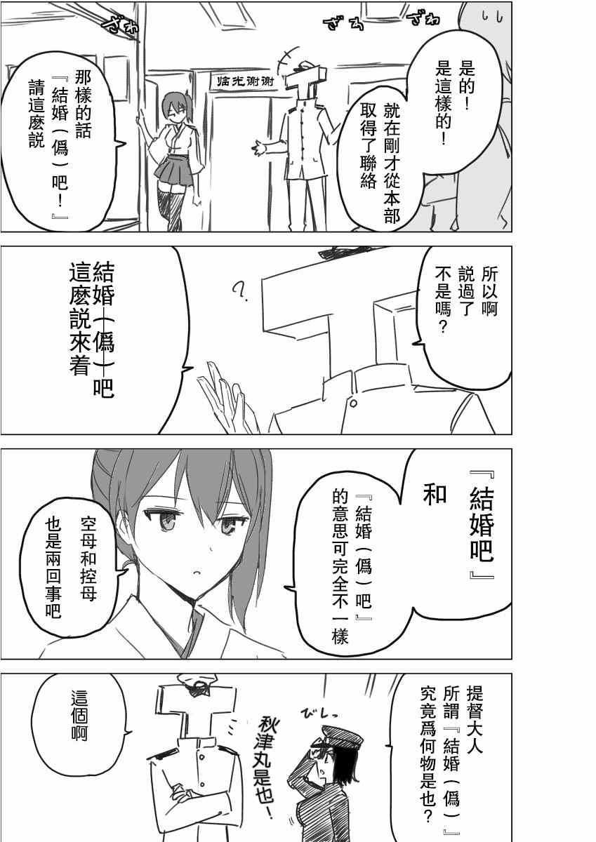 《脑内镇守府剧场》漫画 结婚（伪）