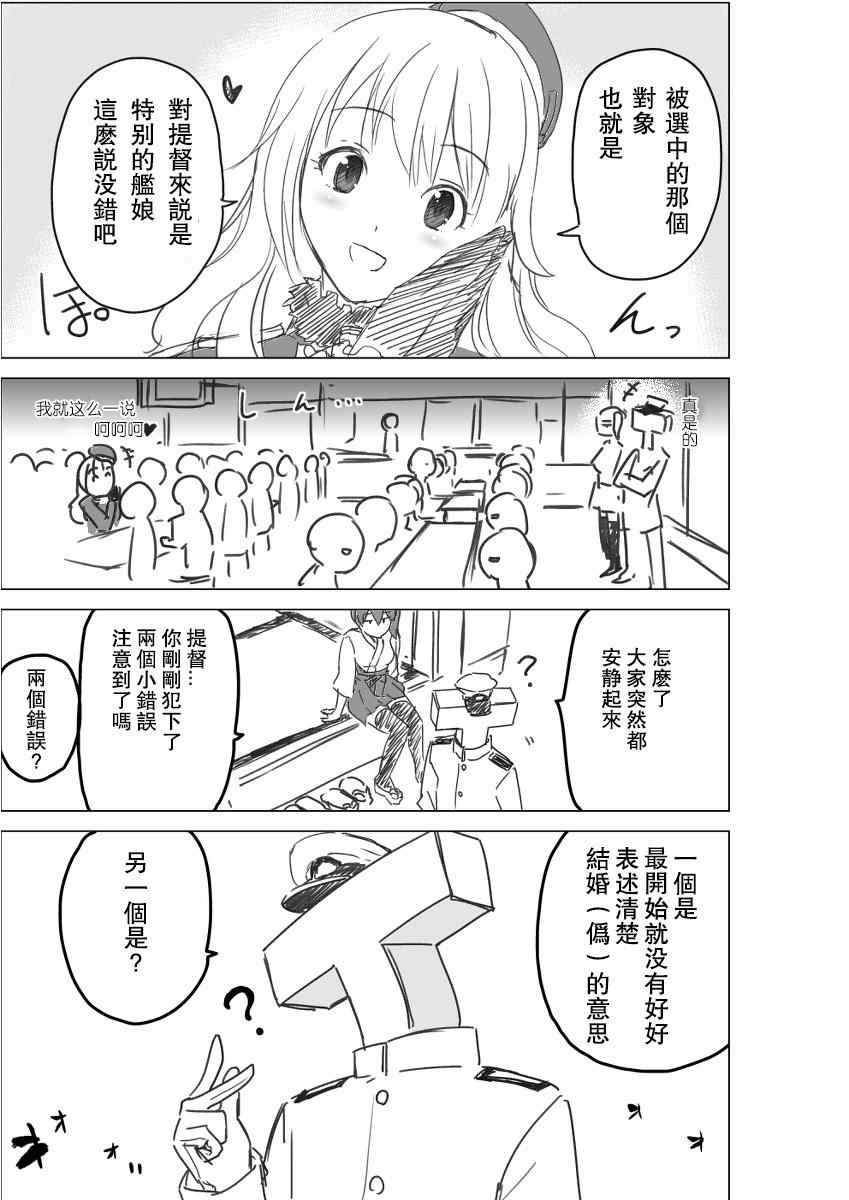 《脑内镇守府剧场》漫画 结婚（伪）