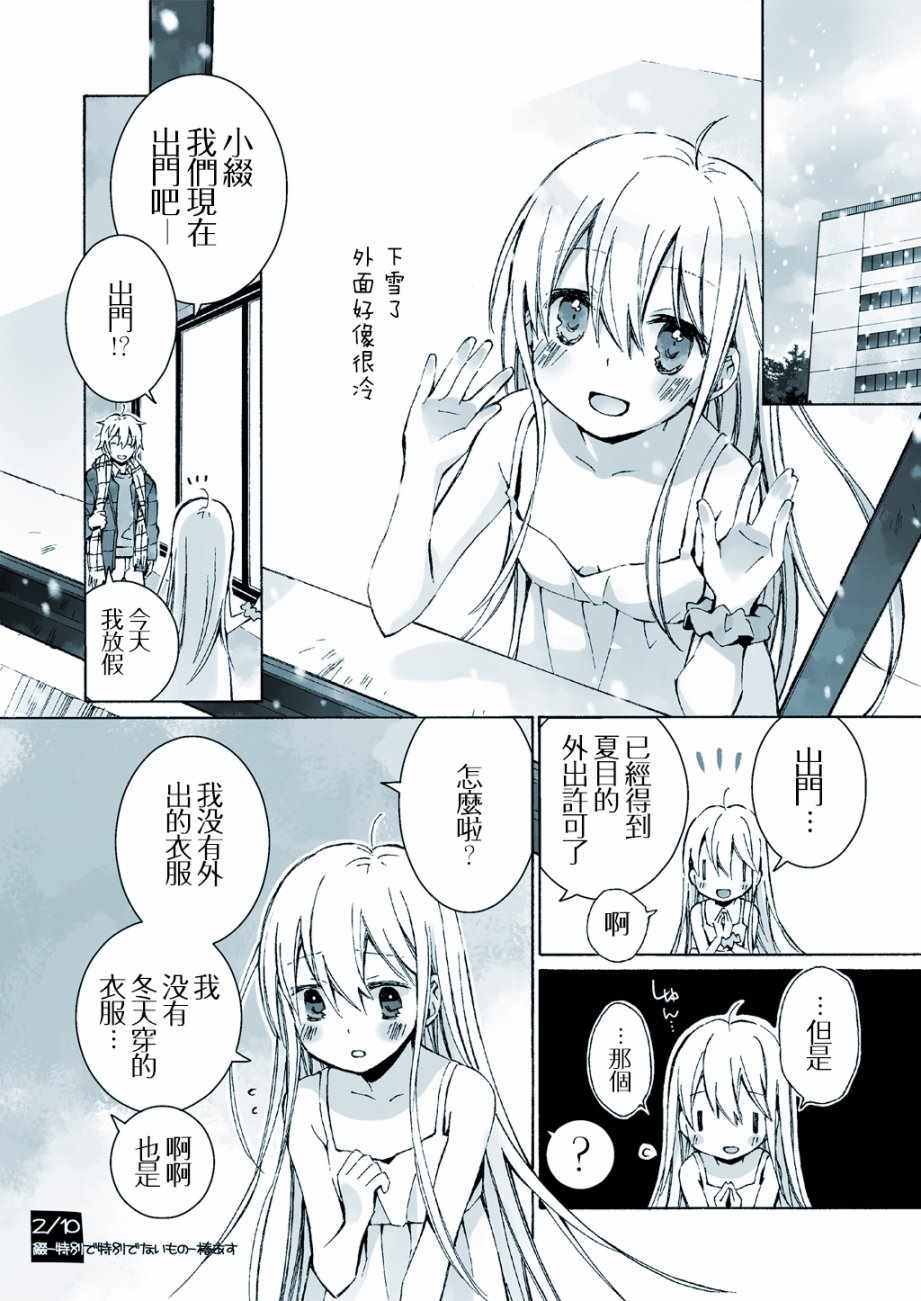 《缀 睁开双眼后的风景》漫画 番外篇 既特别又不特别的东西