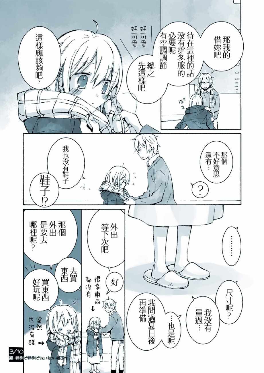 《缀 睁开双眼后的风景》漫画 番外篇 既特别又不特别的东西