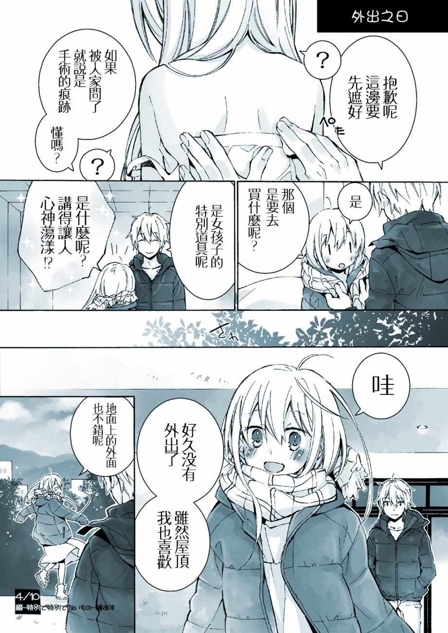 《缀 睁开双眼后的风景》漫画 番外篇 既特别又不特别的东西