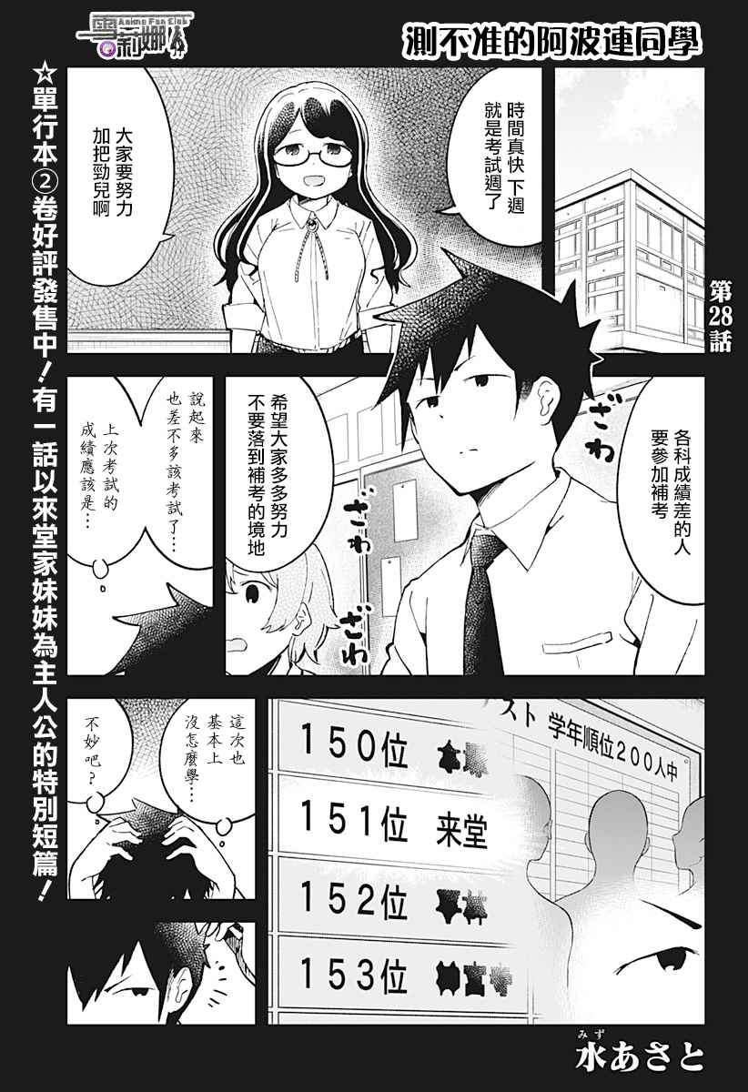 《测不準的阿波连同学》漫画 028话