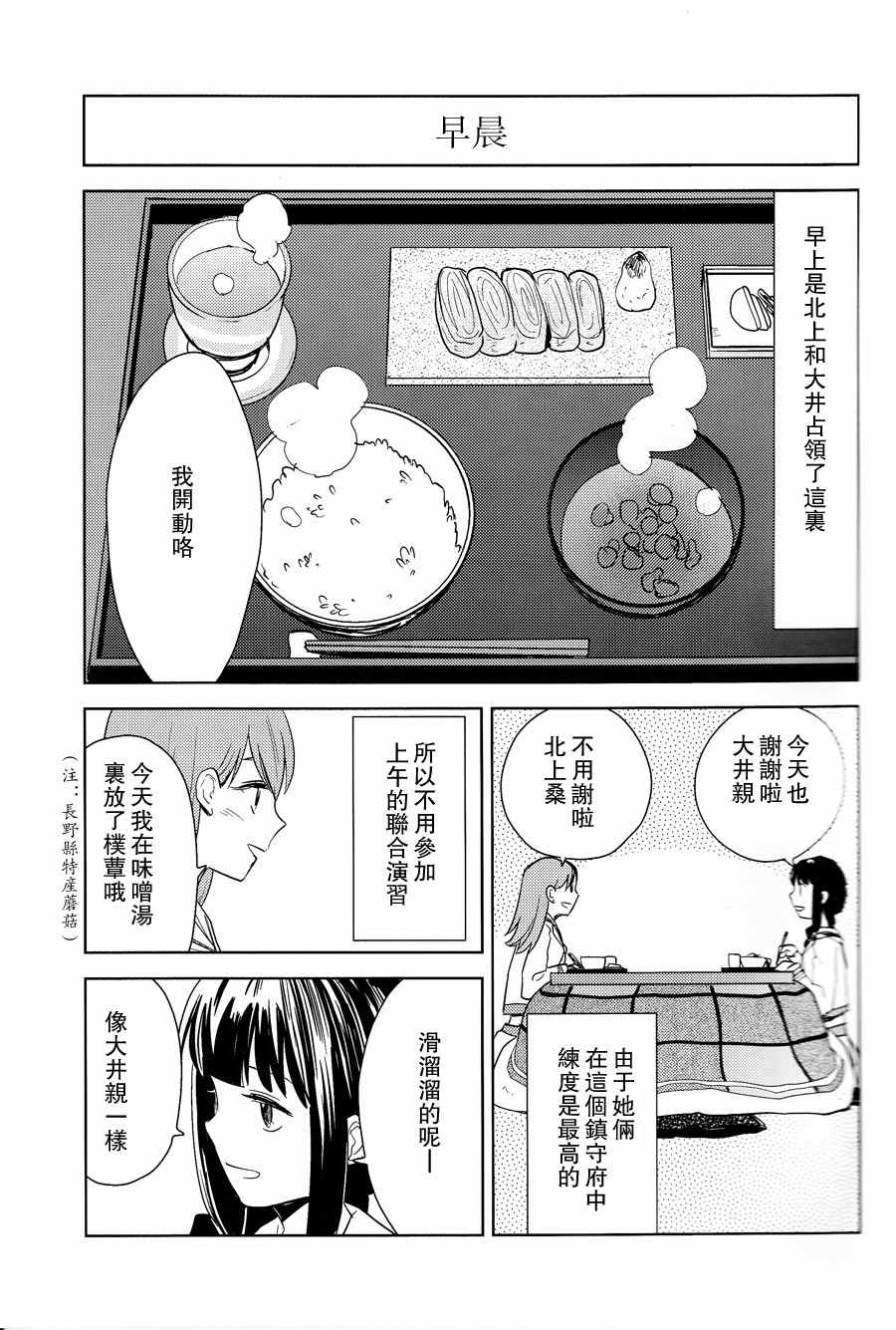 《舰娘也会在被炉里缩成一陀(C87)》漫画 在被炉里缩成一陀 短篇