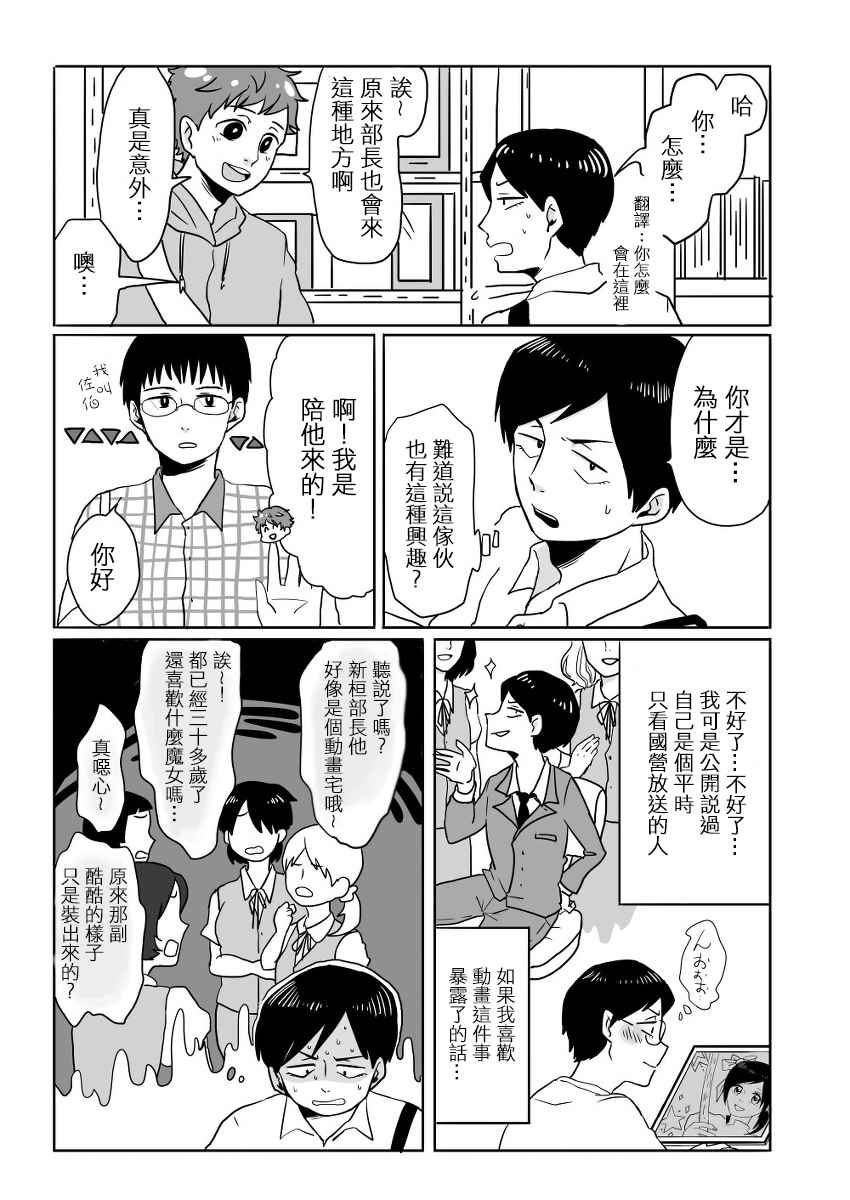 《宅男身份被部下给发现了》漫画 宅男身份被发现了 001话