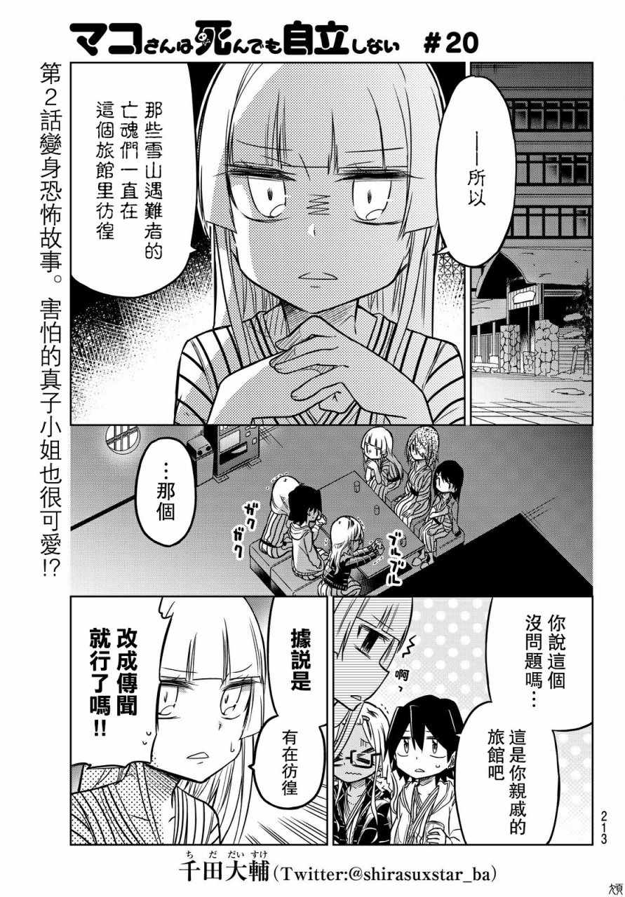 《真子小姐她死都不想自立》漫画 她死都不想自立 020话