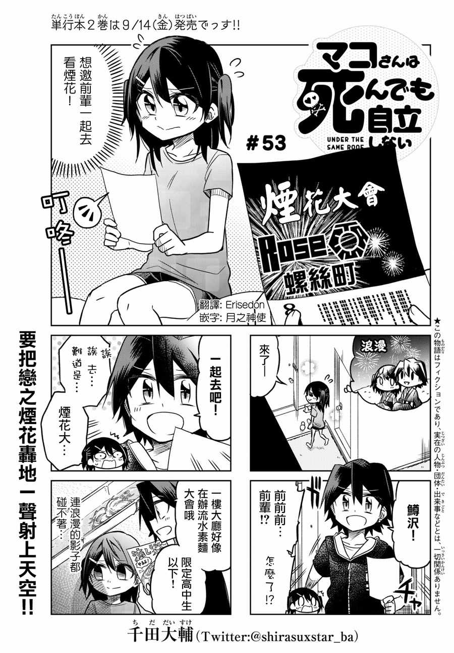 《真子小姐她死都不想自立》漫画 她死都不想自立 053话