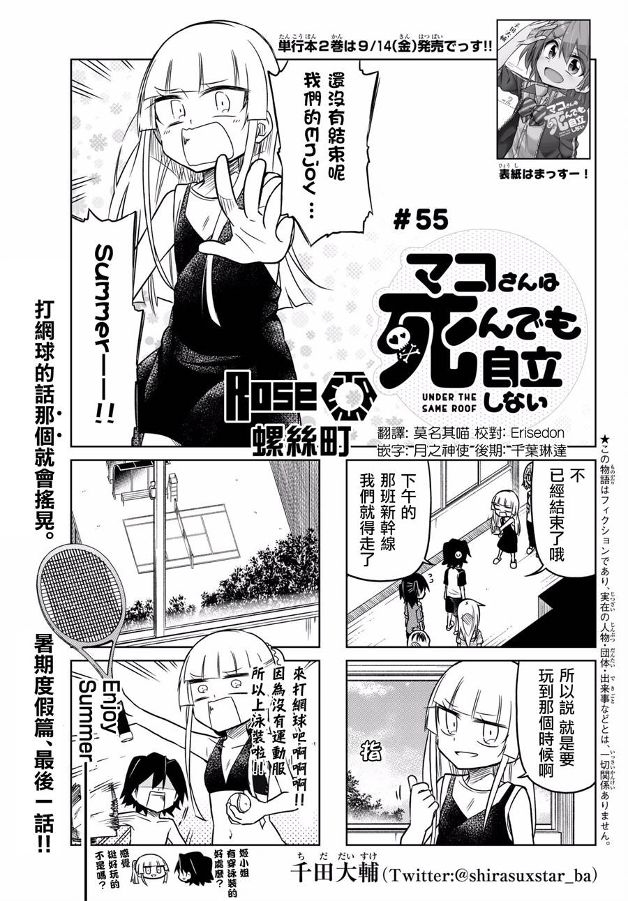 《真子小姐她死都不想自立》漫画 她死都不想自立 055话