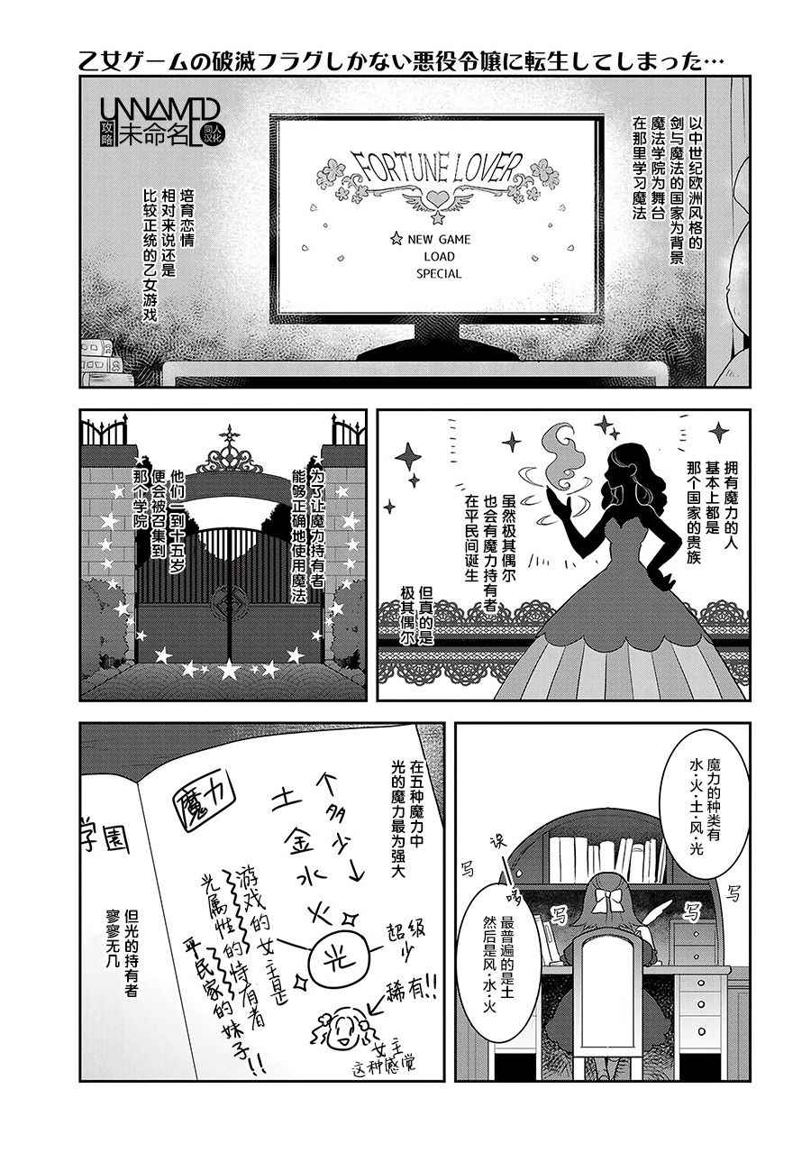 《转生恶役只好拔除破灭旗标》漫画 转生恶役 001话