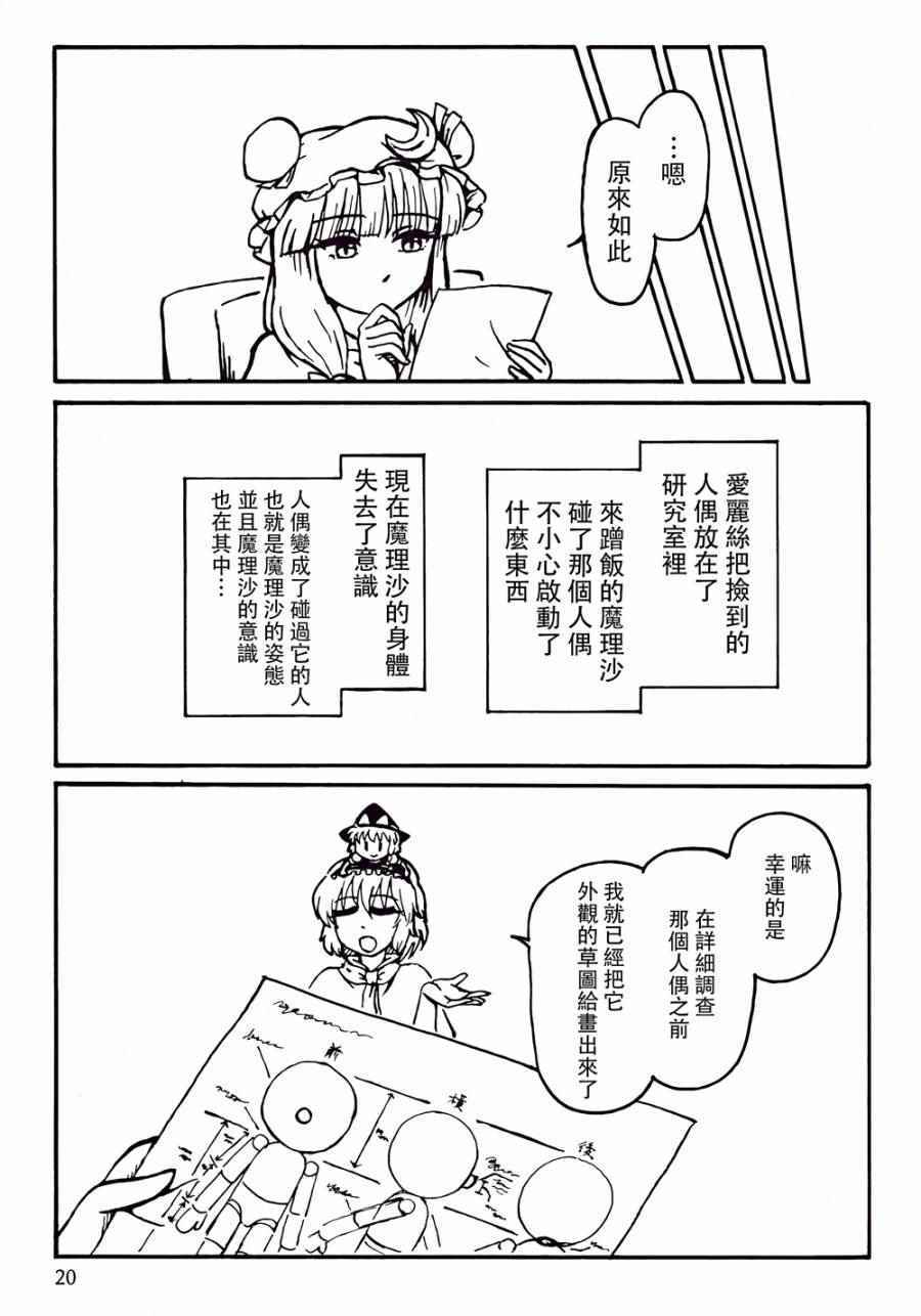 《魔理沙凭依到人偶身上了！？》漫画 沙凭依到人偶身上了 001话