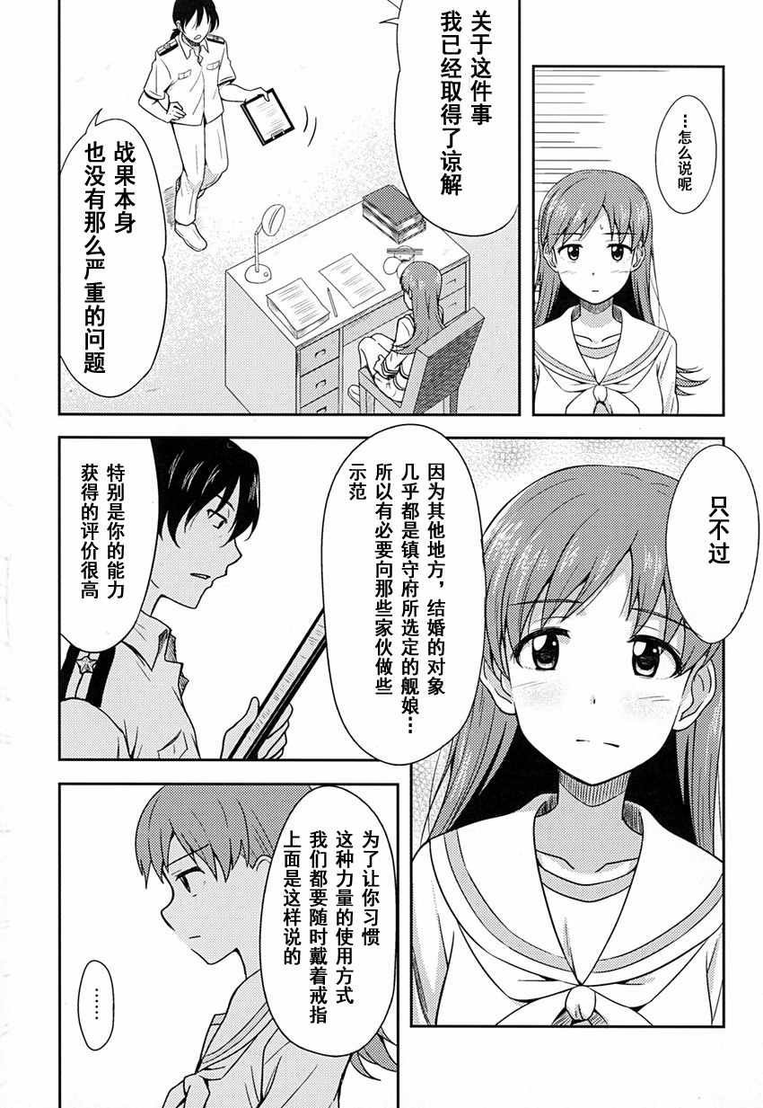 《到我家的大井变得娇羞为止》漫画 大井与戒指与提督