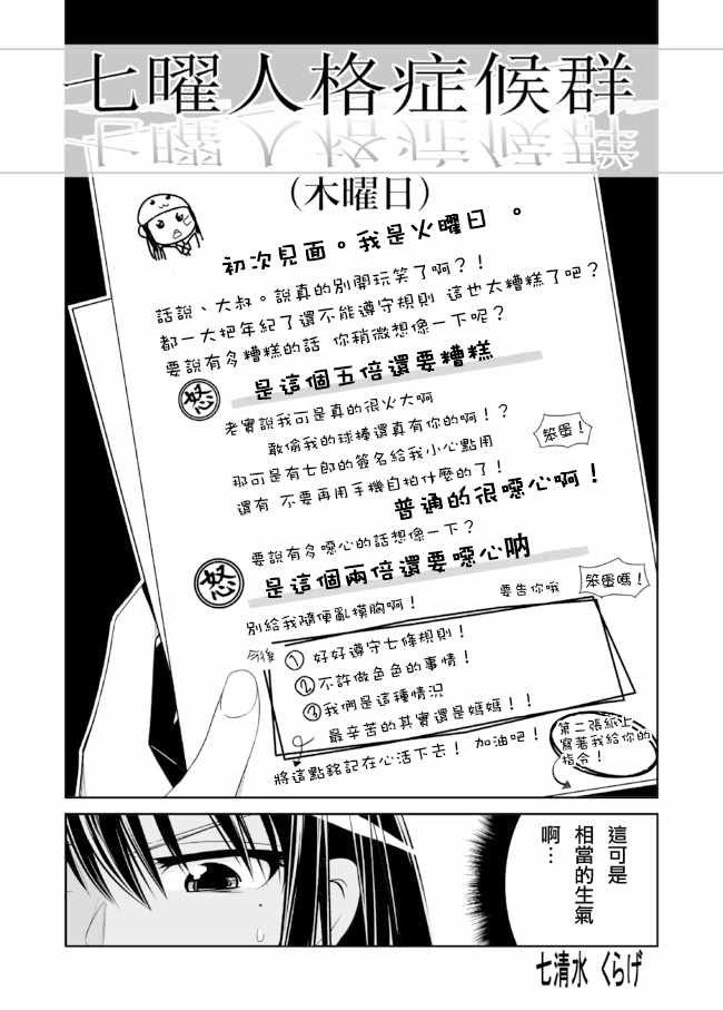 《七曜人格癥候群》漫画 007集