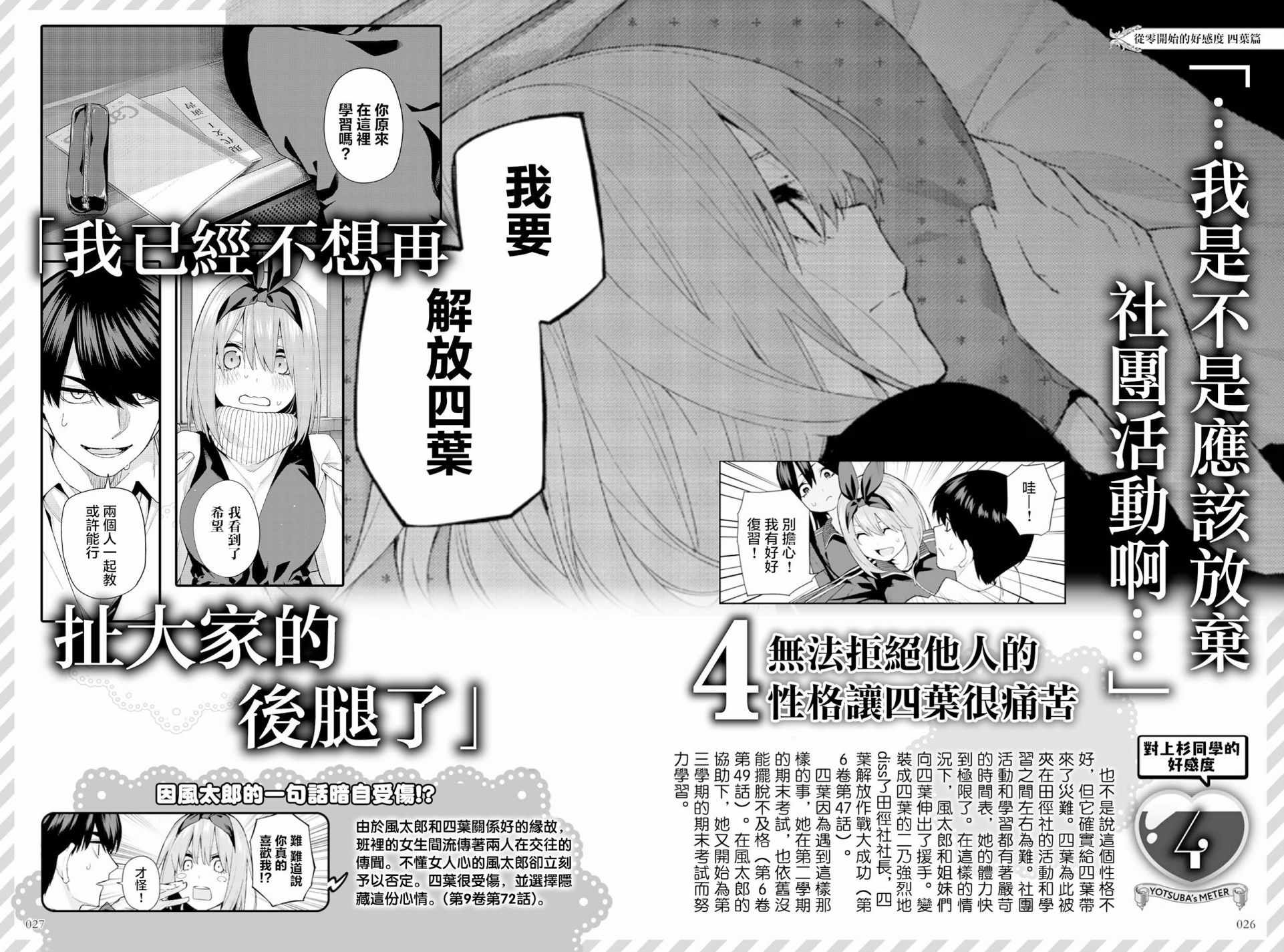 《五等分的花嫁角色书》漫画 花嫁角色书 四叶