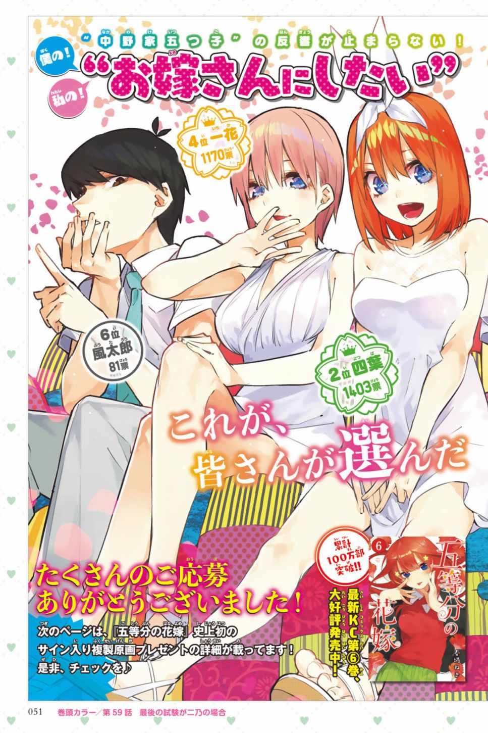 《五等分的花嫁角色书》漫画 花嫁角色书 四叶