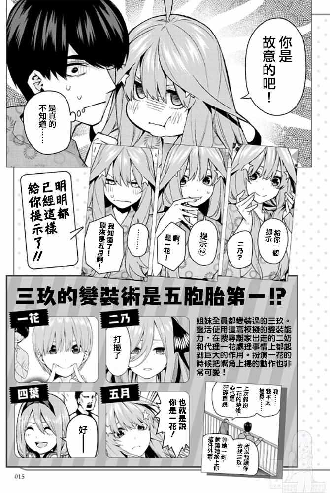 《五等分的花嫁角色书》漫画 花嫁角色书 三玖