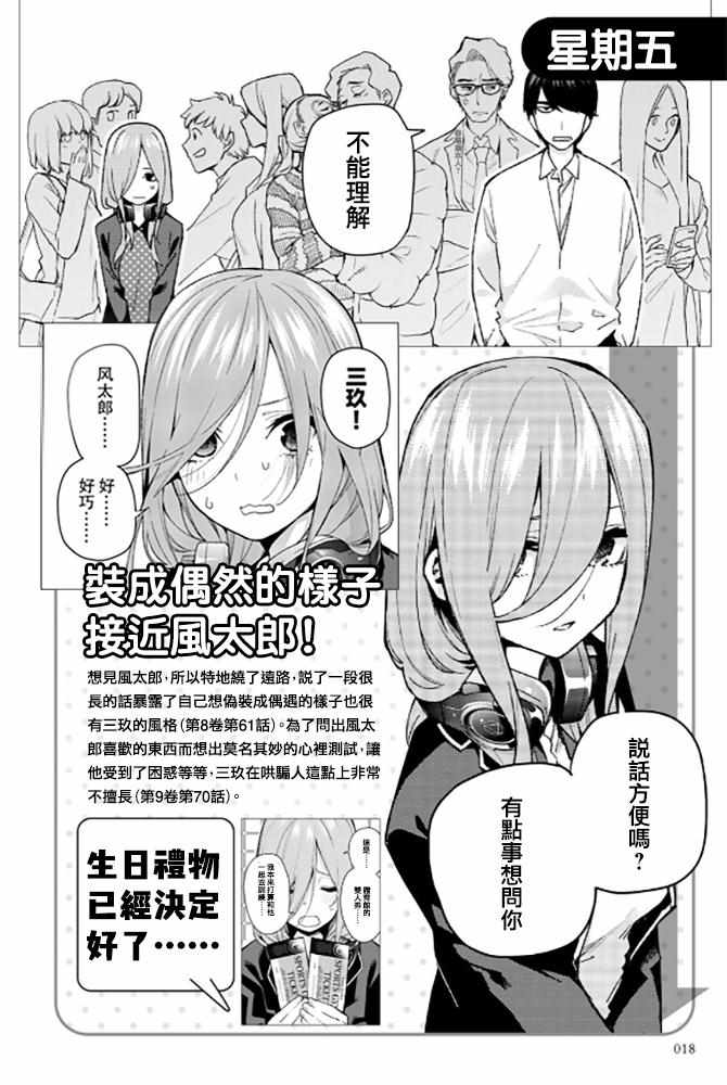 《五等分的花嫁角色书》漫画 花嫁角色书 三玖