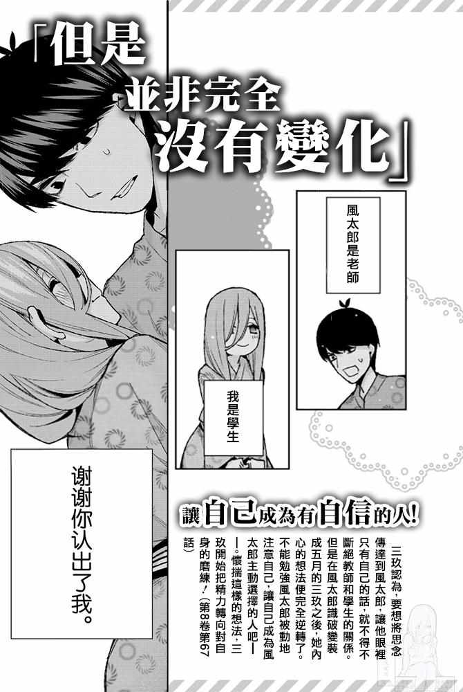 《五等分的花嫁角色书》漫画 花嫁角色书 三玖