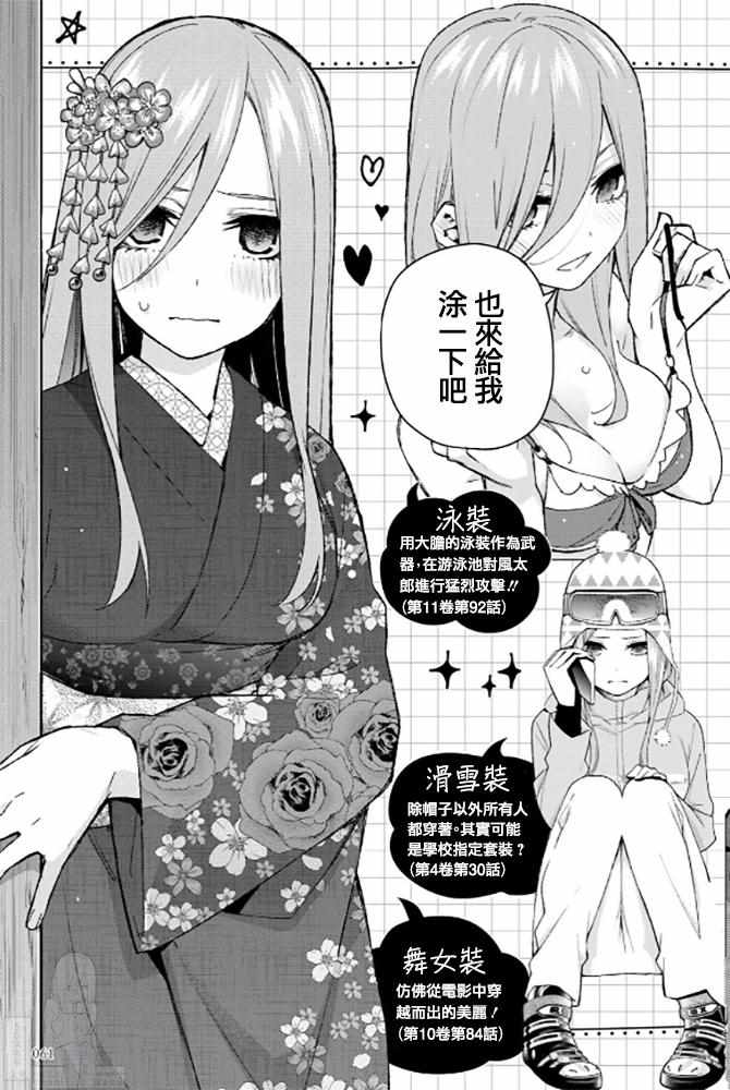 《五等分的花嫁角色书》漫画 花嫁角色书 三玖