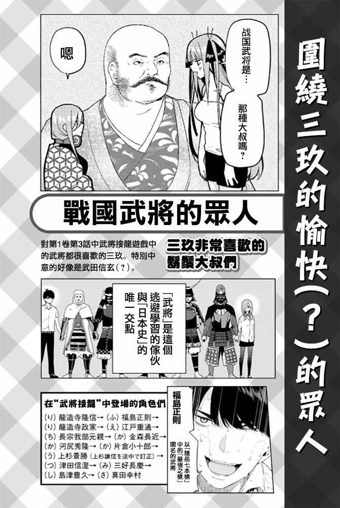 《五等分的花嫁角色书》漫画 花嫁角色书 三玖