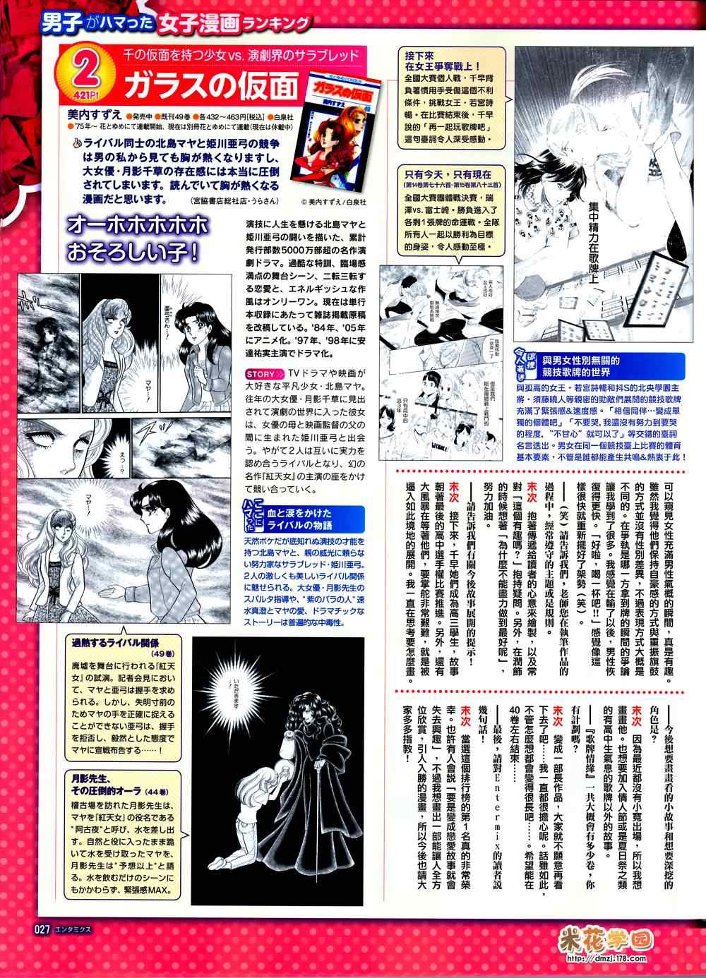 《花牌情缘》漫画 青山末次访谈