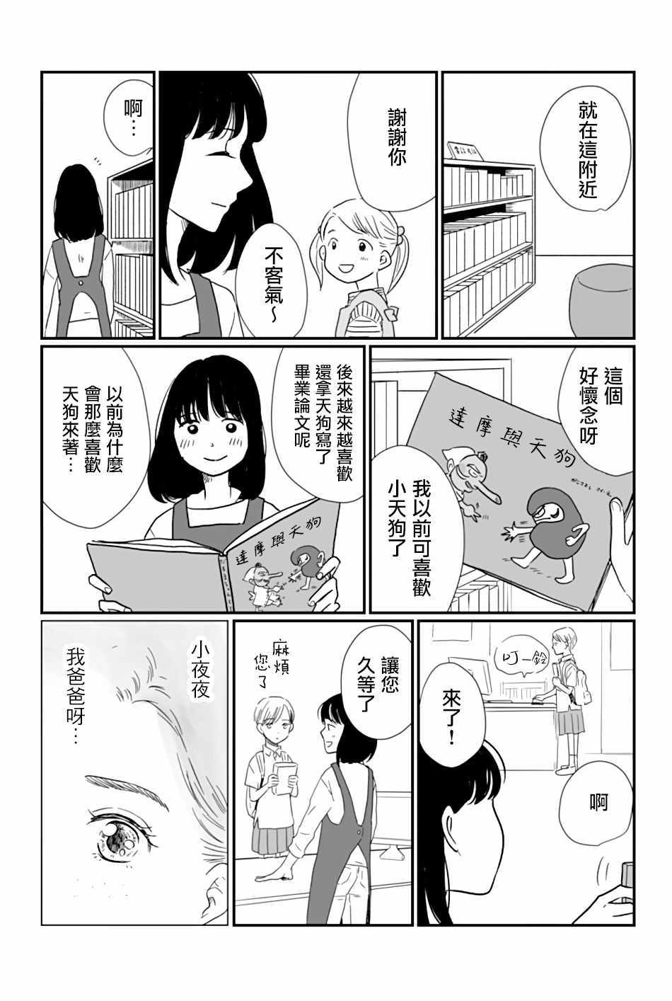 《司马舞人外百合合集》漫画 天狗的团扇是八角金盘叶