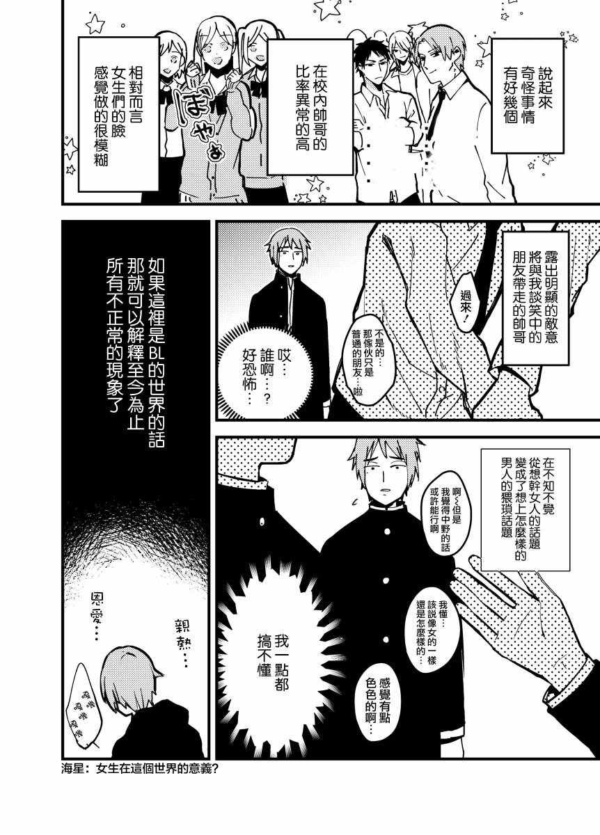 《绝对会变成BL的世界VS绝不想变成BL的男人》漫画 BL的世界 001话