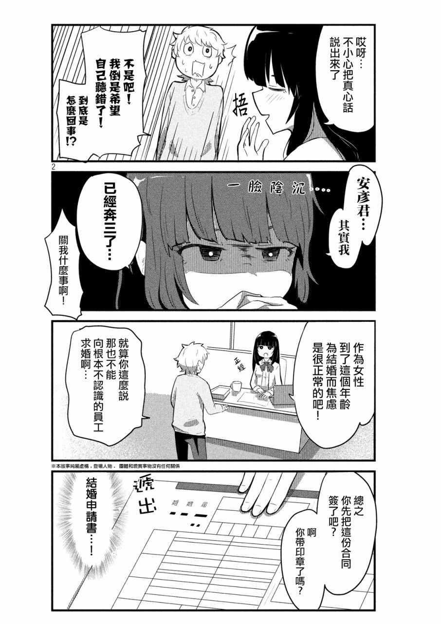 《公司里的上司向我求婚了》漫画 上司向我求婚了 001话