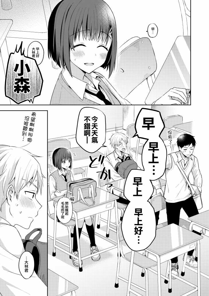 《轻声细语小森同学和震耳欲聋大林君》漫画 小森同学和大林君 002集