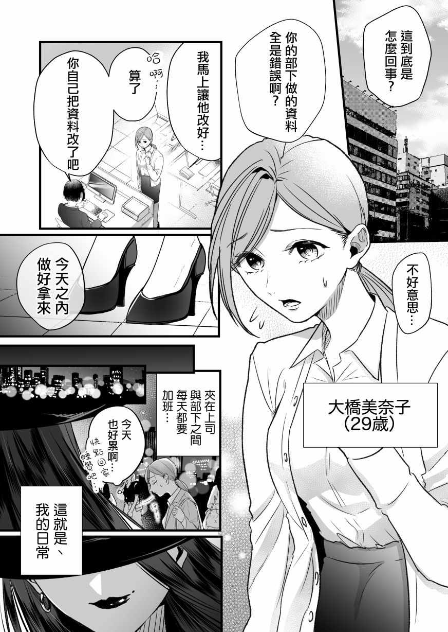 《精疲力尽的女人被色气四溢的女人打了的故事》漫画 短篇