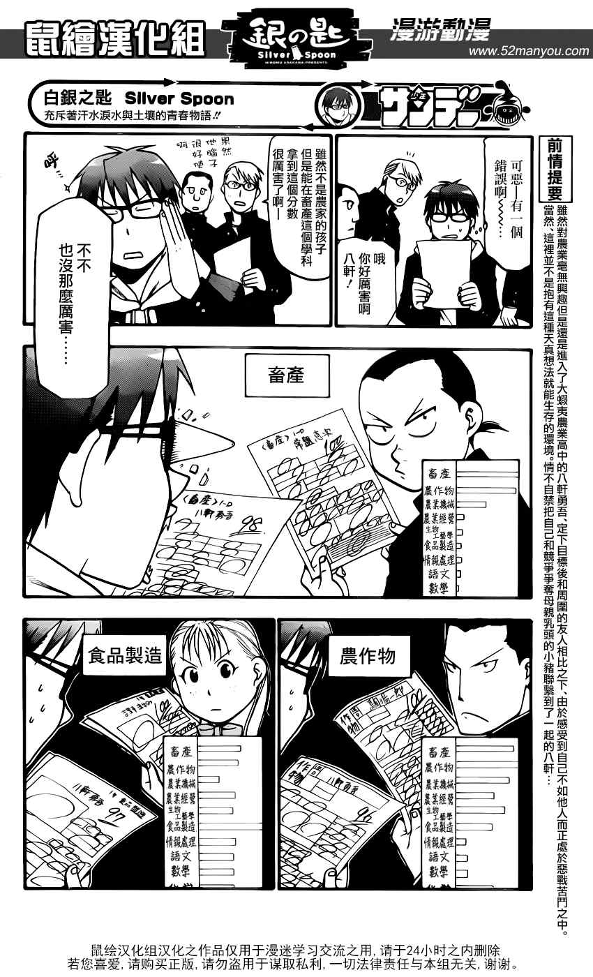 《白银之匙》漫画 008集